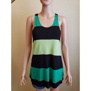🖤 H&M green striped racerback knit tank